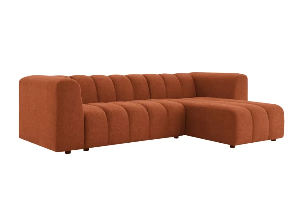 Canapé d'angle réversible en tissu bouclette AELIS