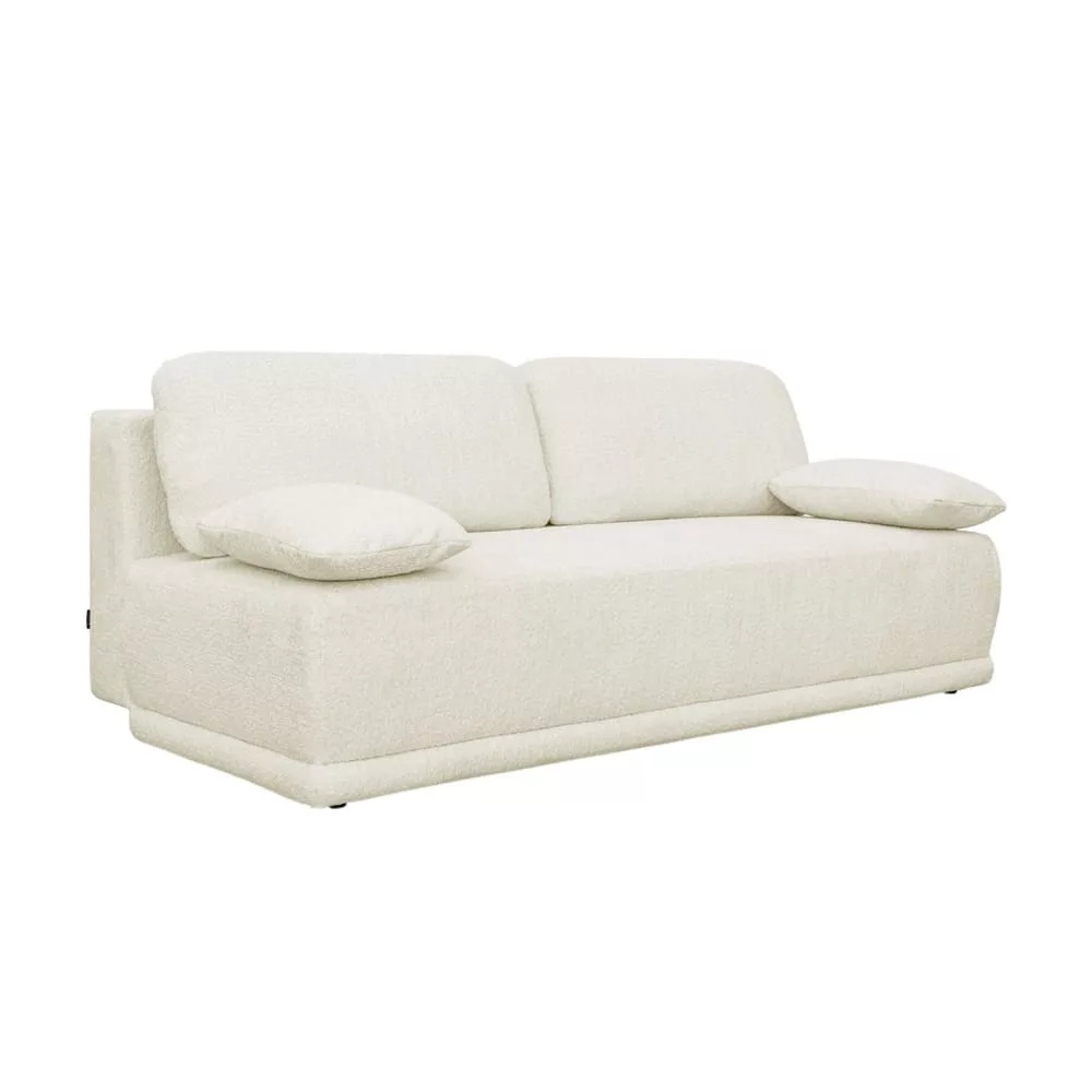 Banquette convertible 3 places bouclette avec coffre