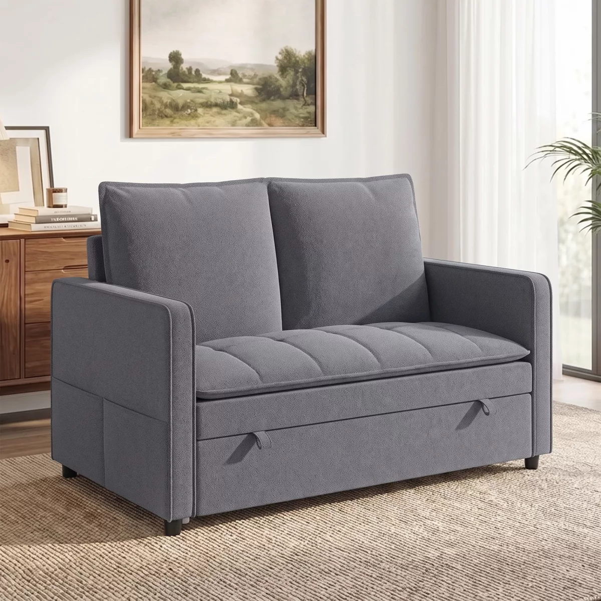 HOMCOM Canapé Convertible 2 Places