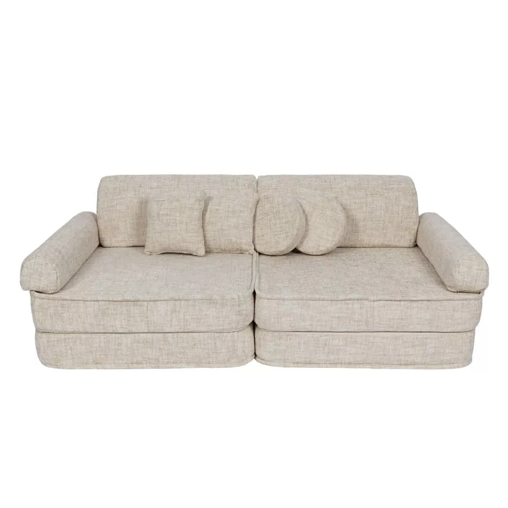 Canapé modulable enfant premium en tweed 10 pcs