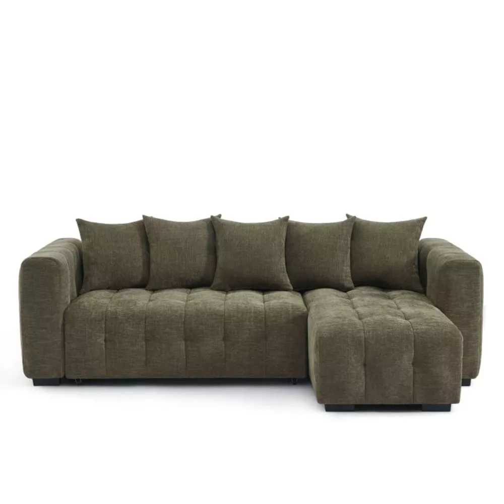 Canapé d'angle convertible réversible tissu 4 places Honfleur