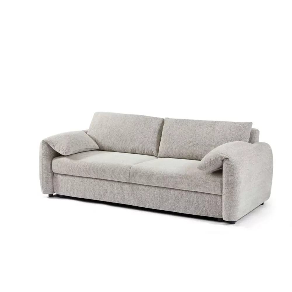 Canapé convertible tissu chenille tramé 3 places