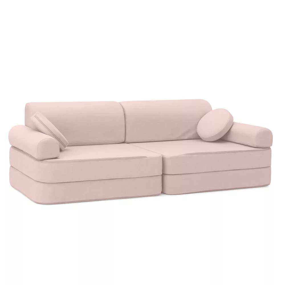 Canapé modulable enfant 160 cm en toile déperlante uv, vieux