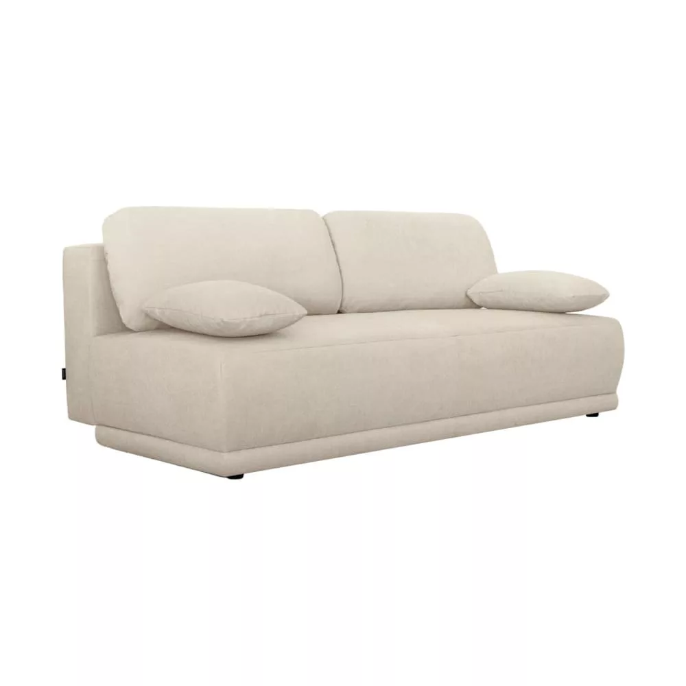 Banquette convertible 3 places tissu chenille greige