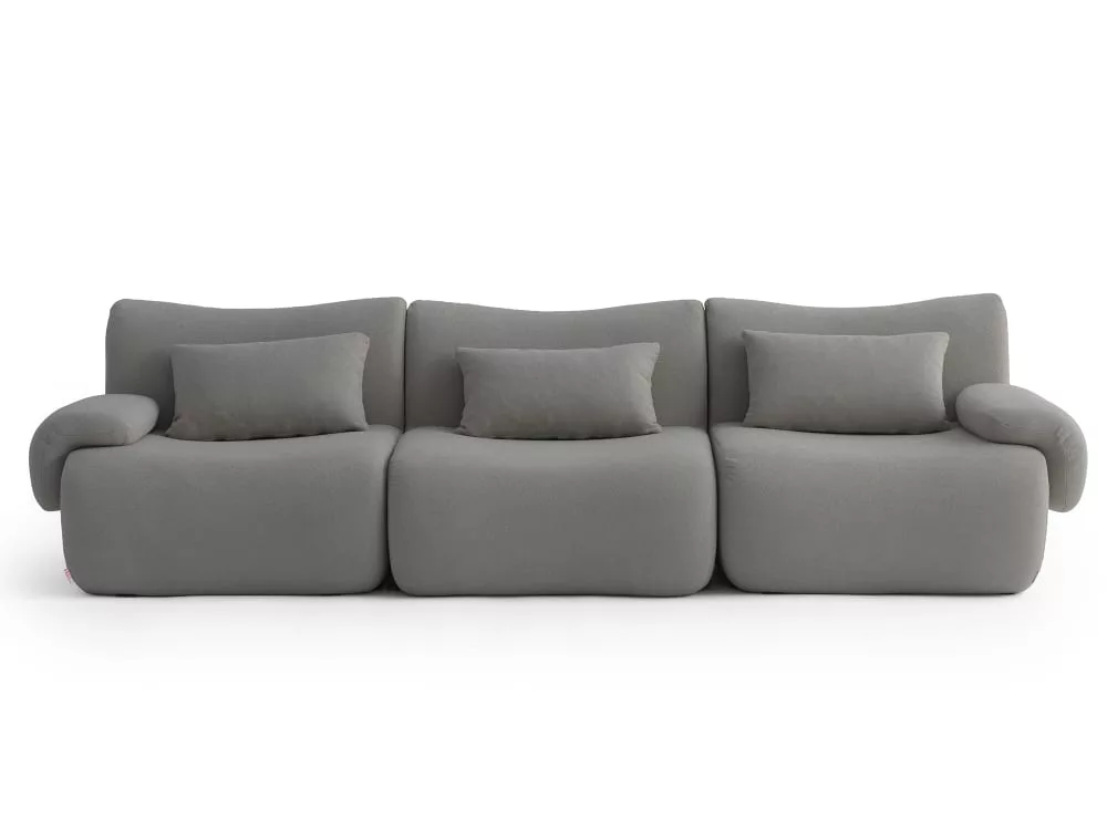 Canapé modulaire 3 places Tissu fine bouclette nuage