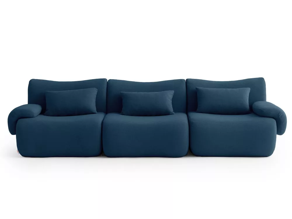 Canapé modulaire 3 places Tissu fine bouclette profond