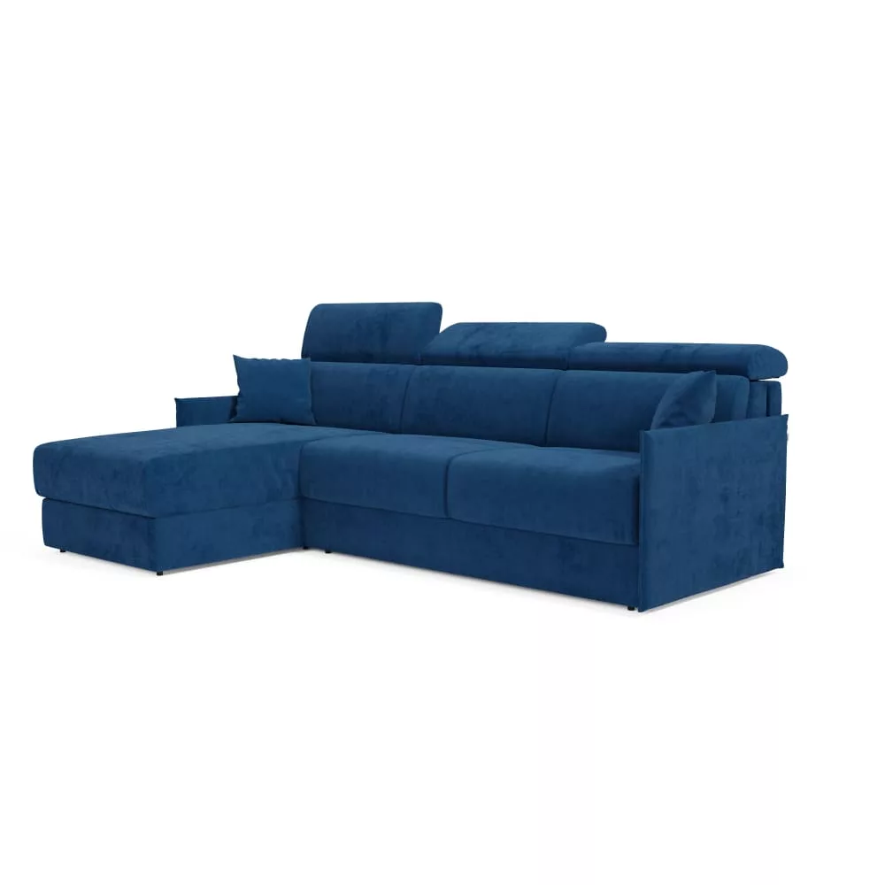Canapé convertible d'angle tissu détachable 232 cm