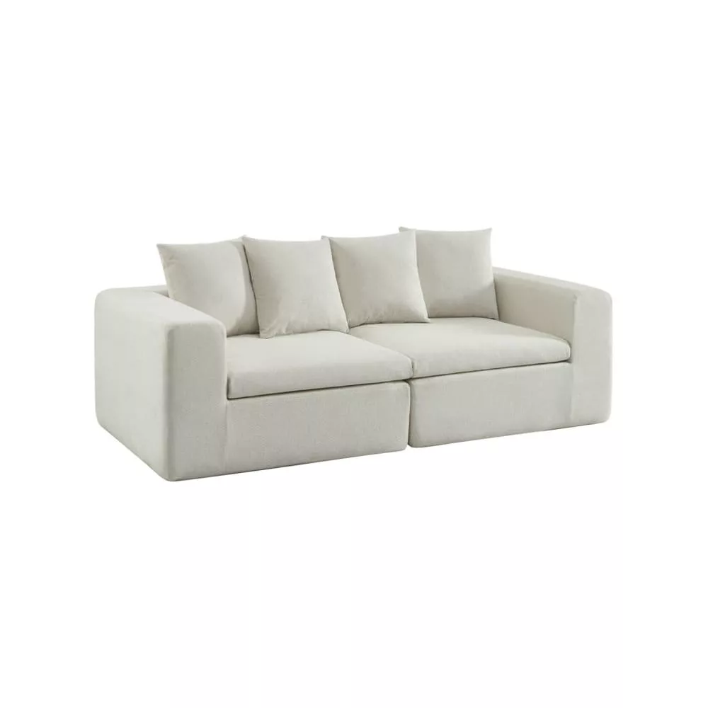 Canapé compressé modulable tissu chenille