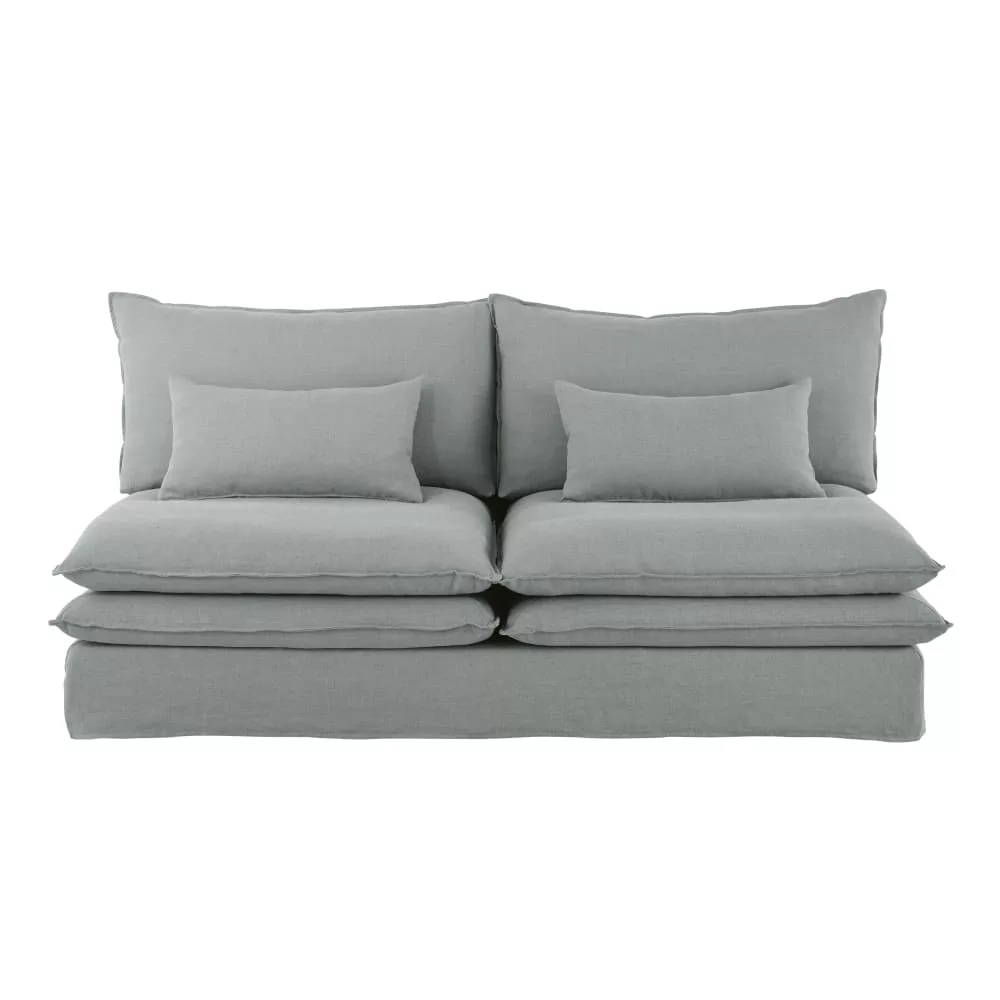 Banquette 2 places pour canapé modulable en lin