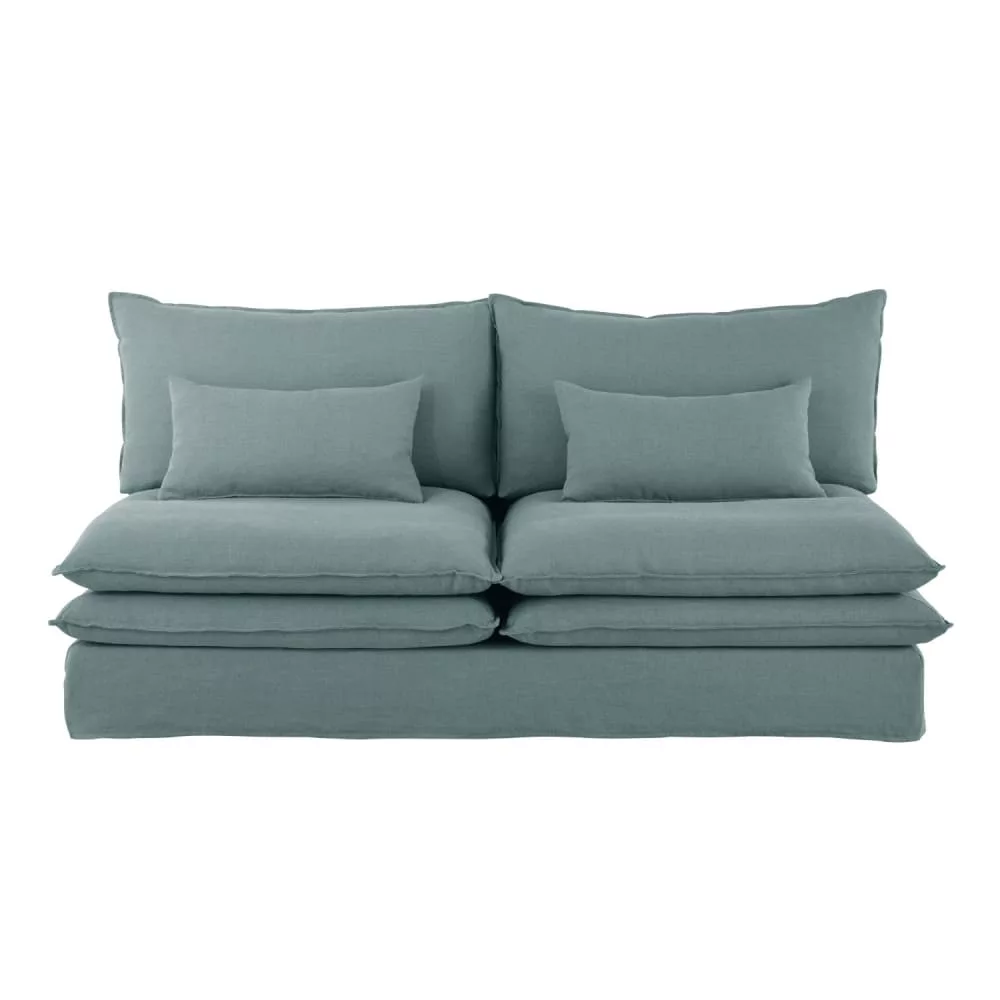 Banquette 2 places pour canapé modulable en lin argile