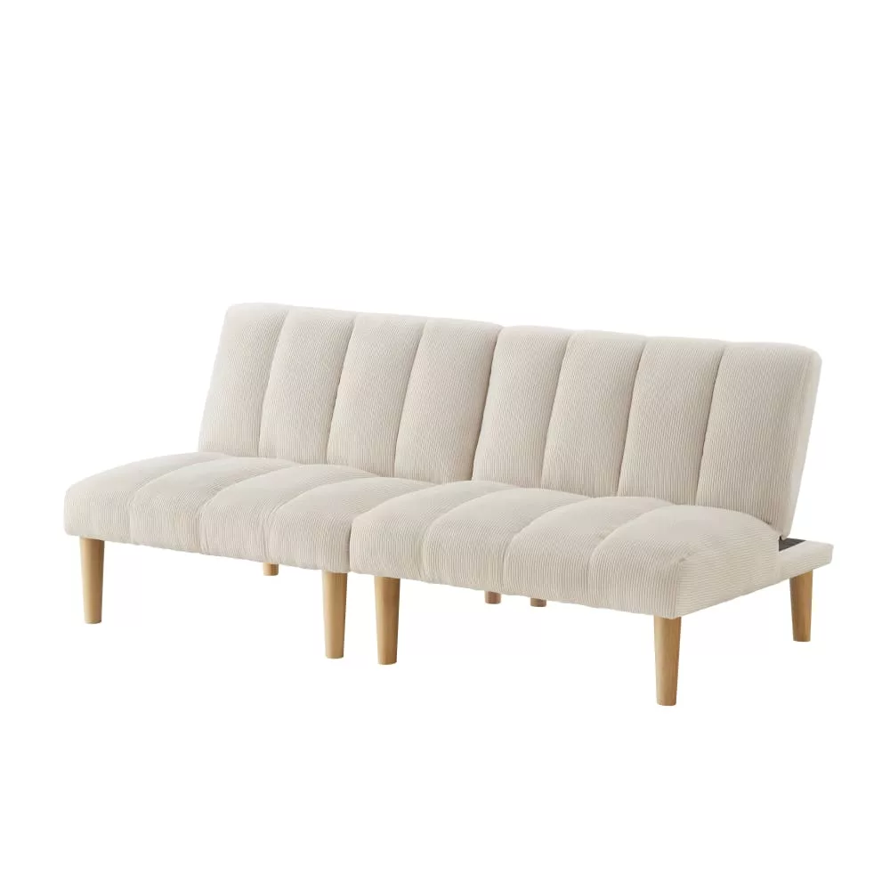 Canapé-lit 2 places 167cm en velours côtelé – sofa convertible