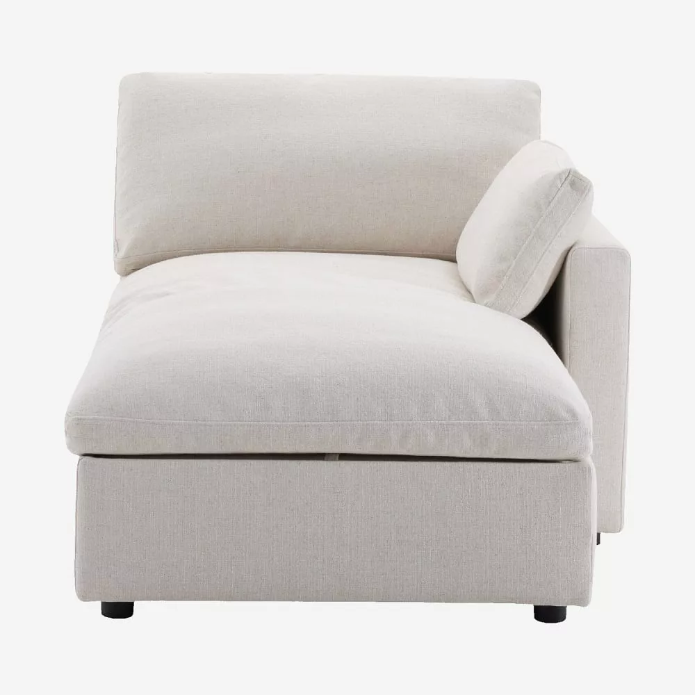Méridienne coffre réversible en tissu