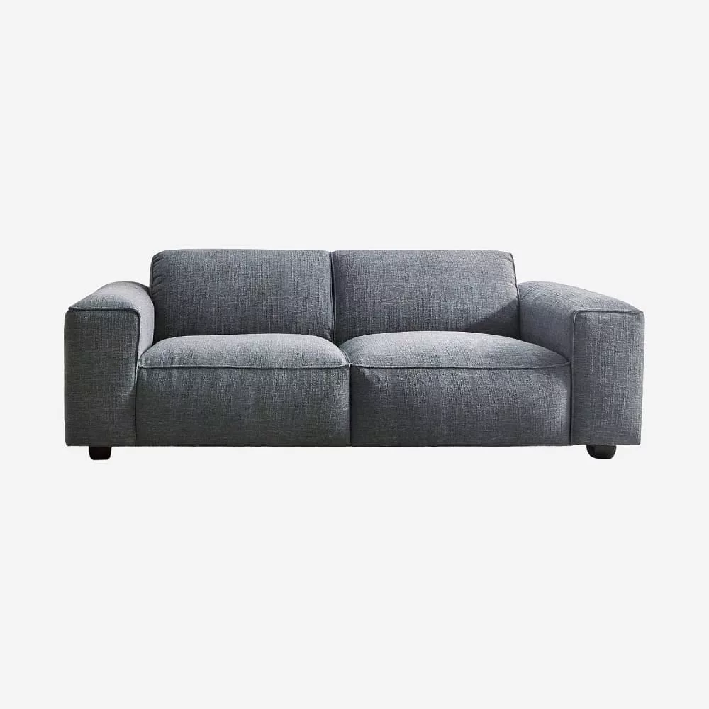 Canapé 3 places en tissu bouclette courte mira – denim