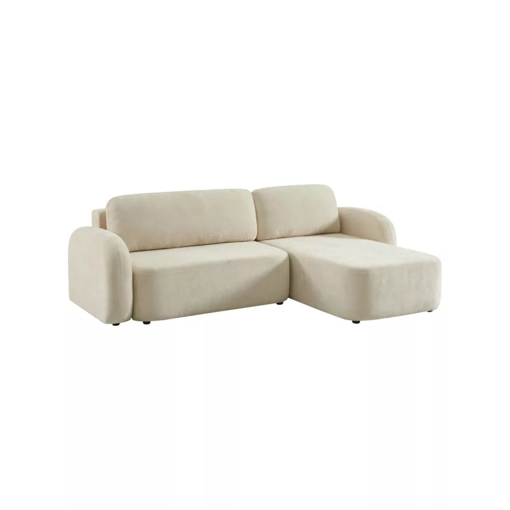 Canapé d'angle convertible 3 places tissu