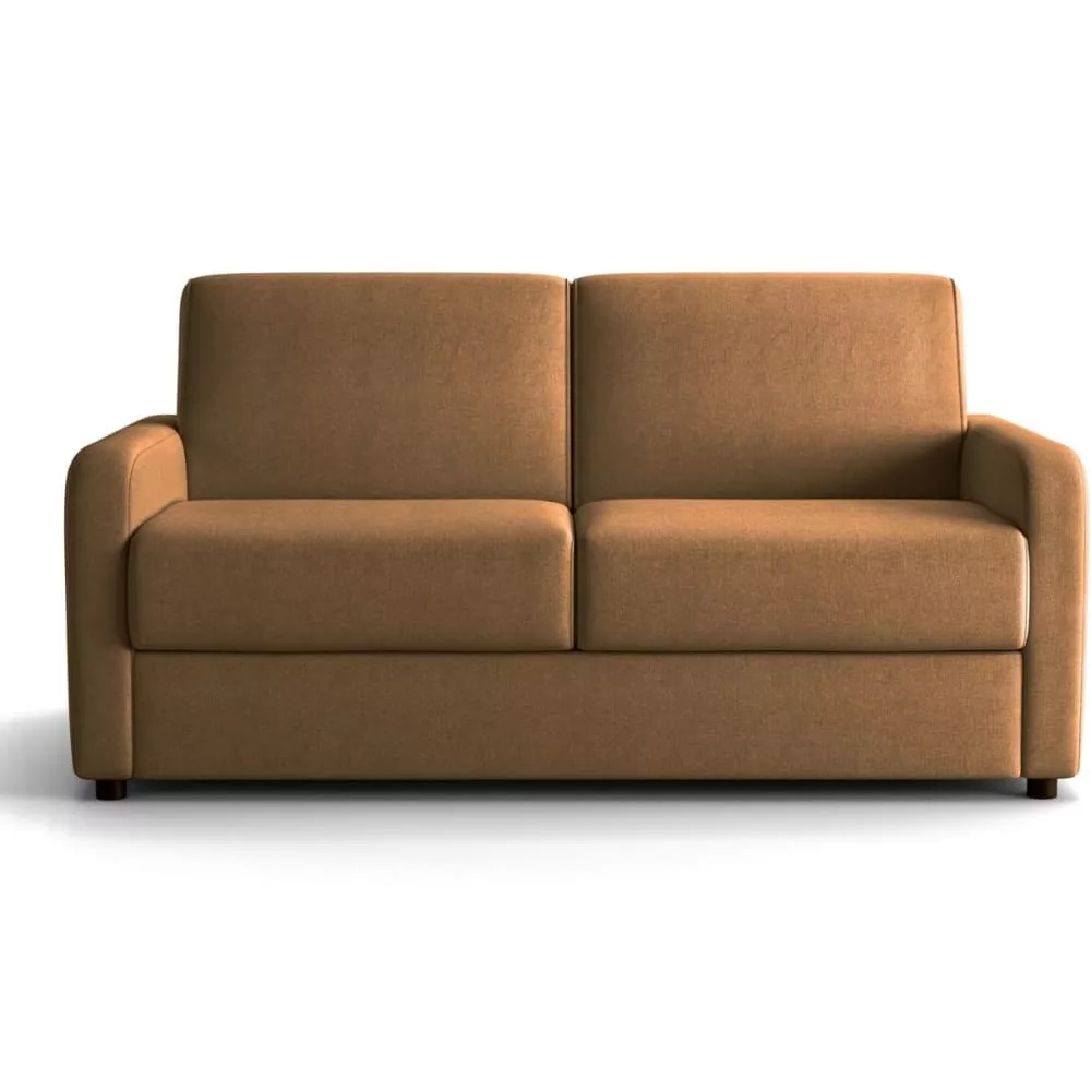 Canapé convertible express 3 places en tissu chenille moka