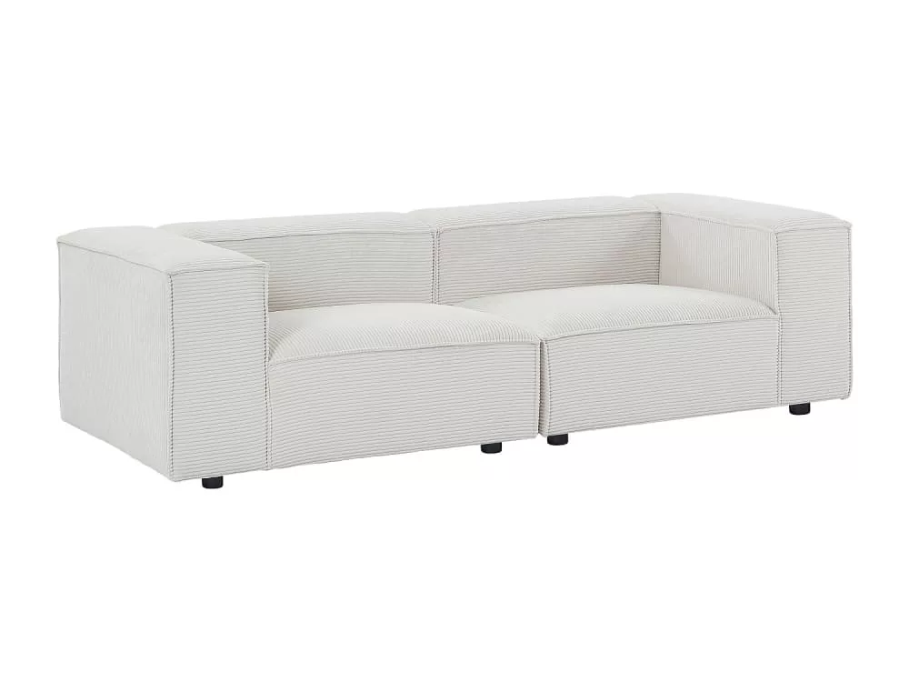Canapé modulable velours 3 places beige}