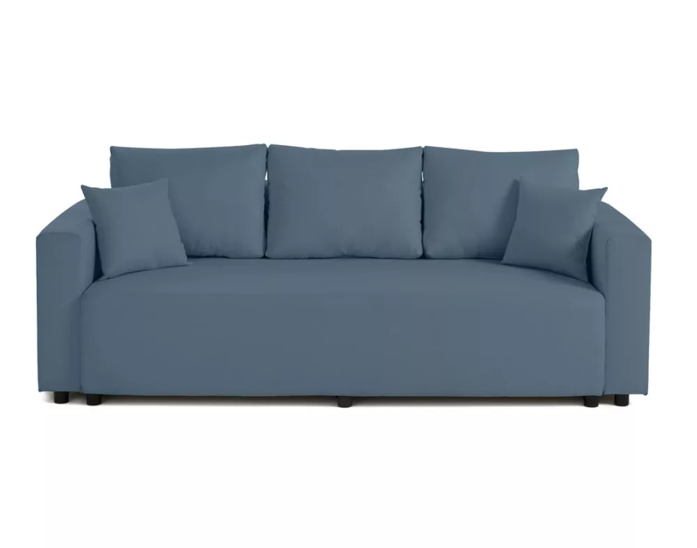 Canapé convertible 3 places en tissu ardoise