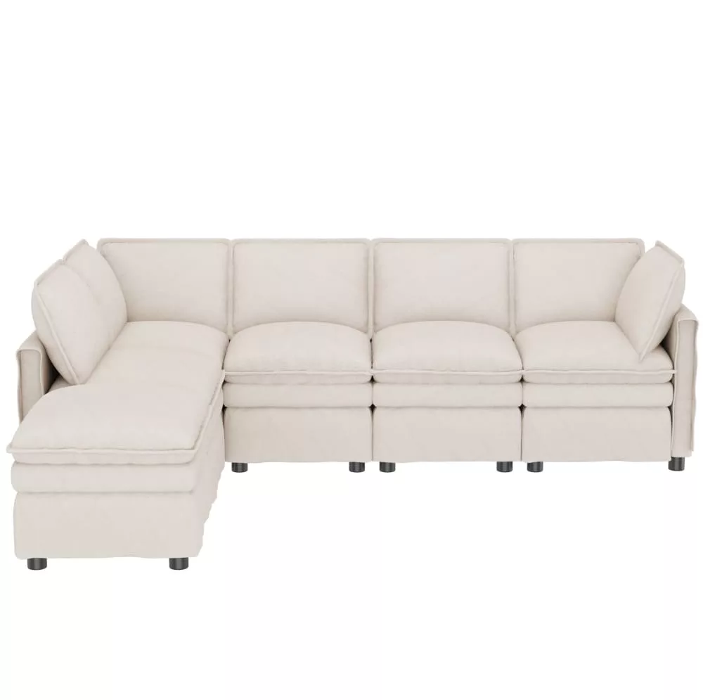 Canapé xxl en chenille avec couchage