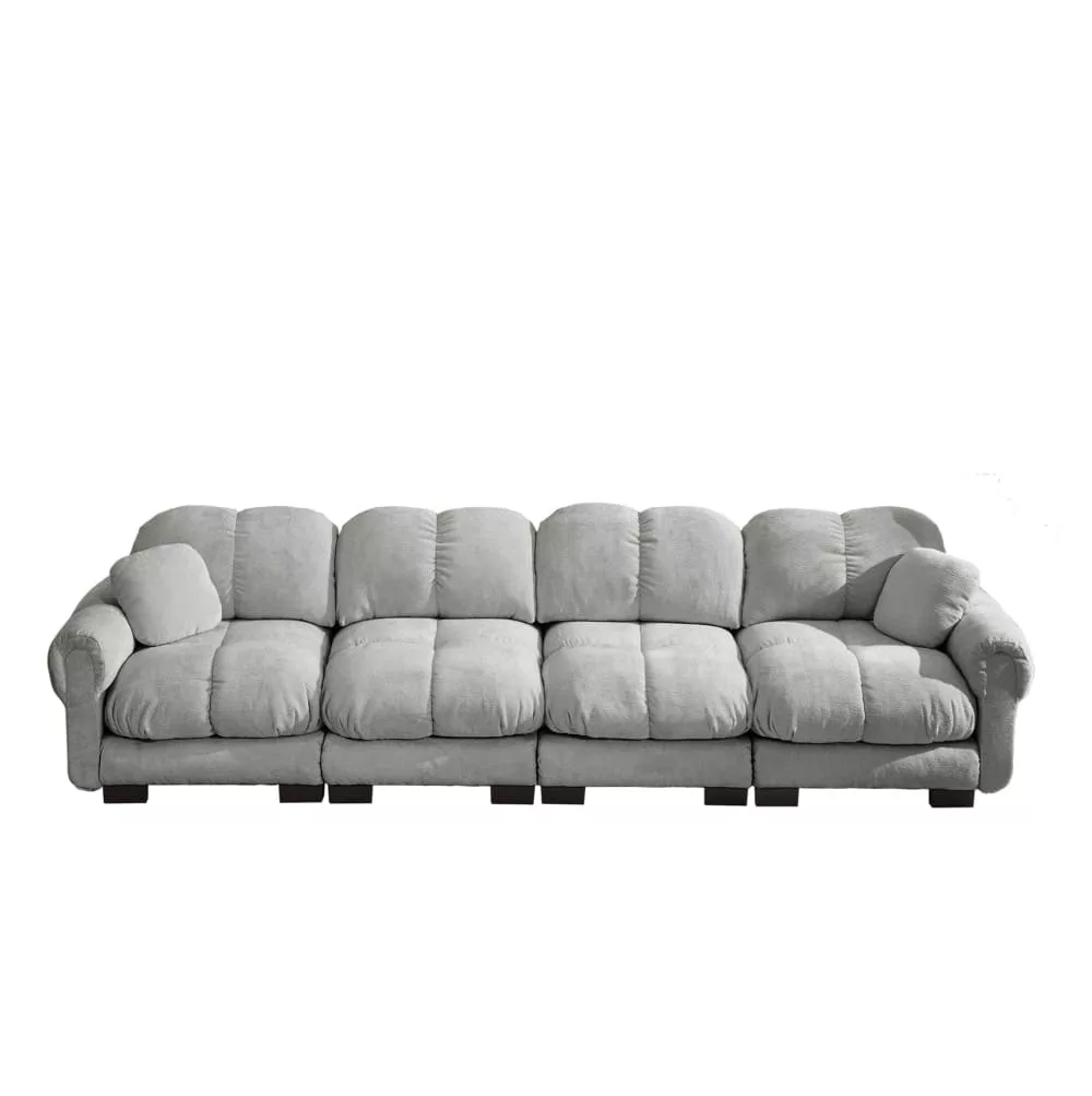 Canapé modulaire en chenille avec coussin mobile