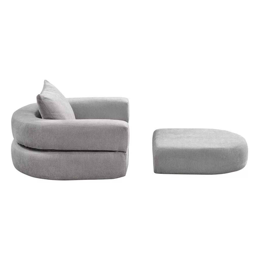Canapé modulaire en chenille avec assise réversible
