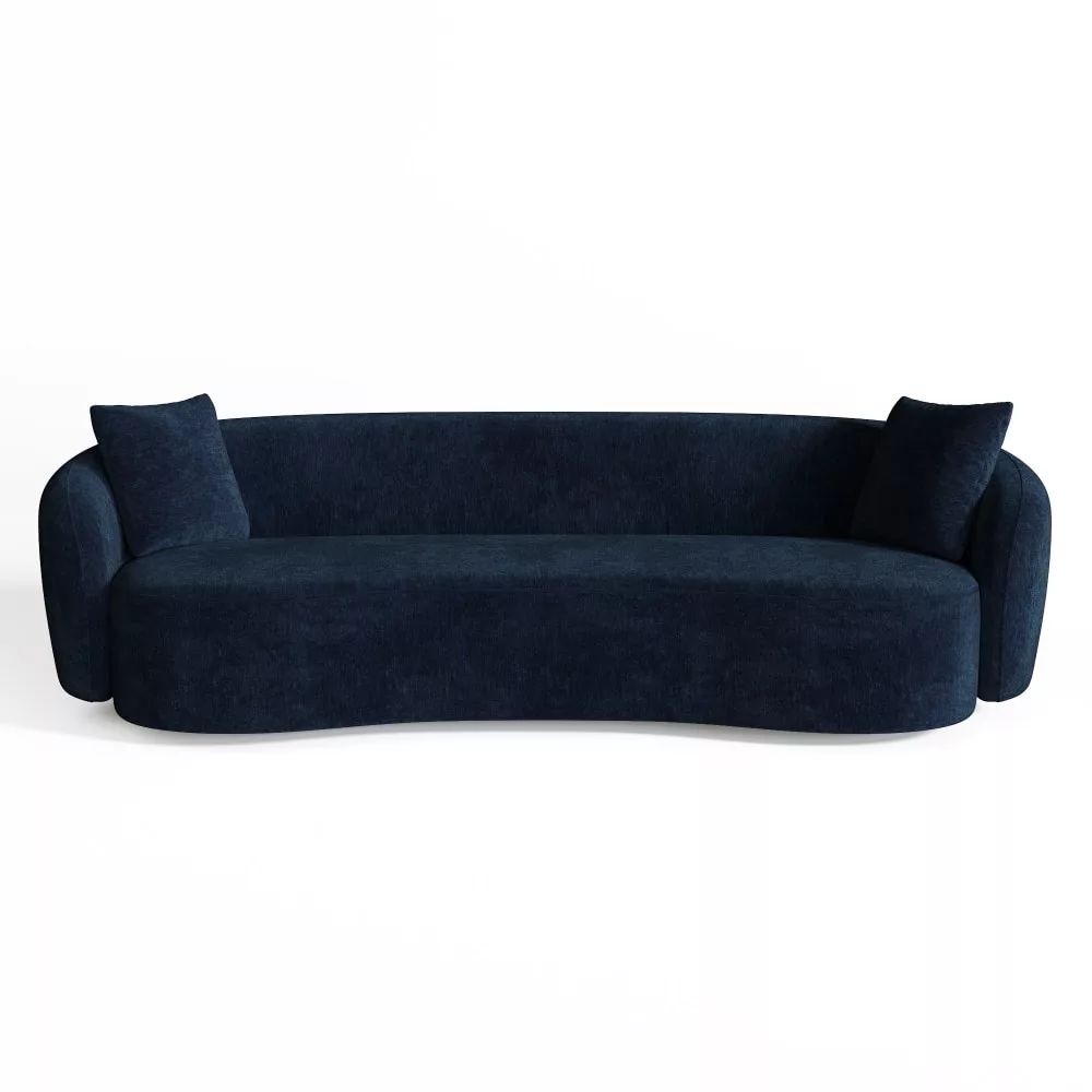 Canapé 3 places tissu tramé toucher doux nuit 210cm