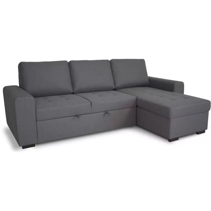 Canapé d'angle convertible réversible CATHY 3 places – Tissu