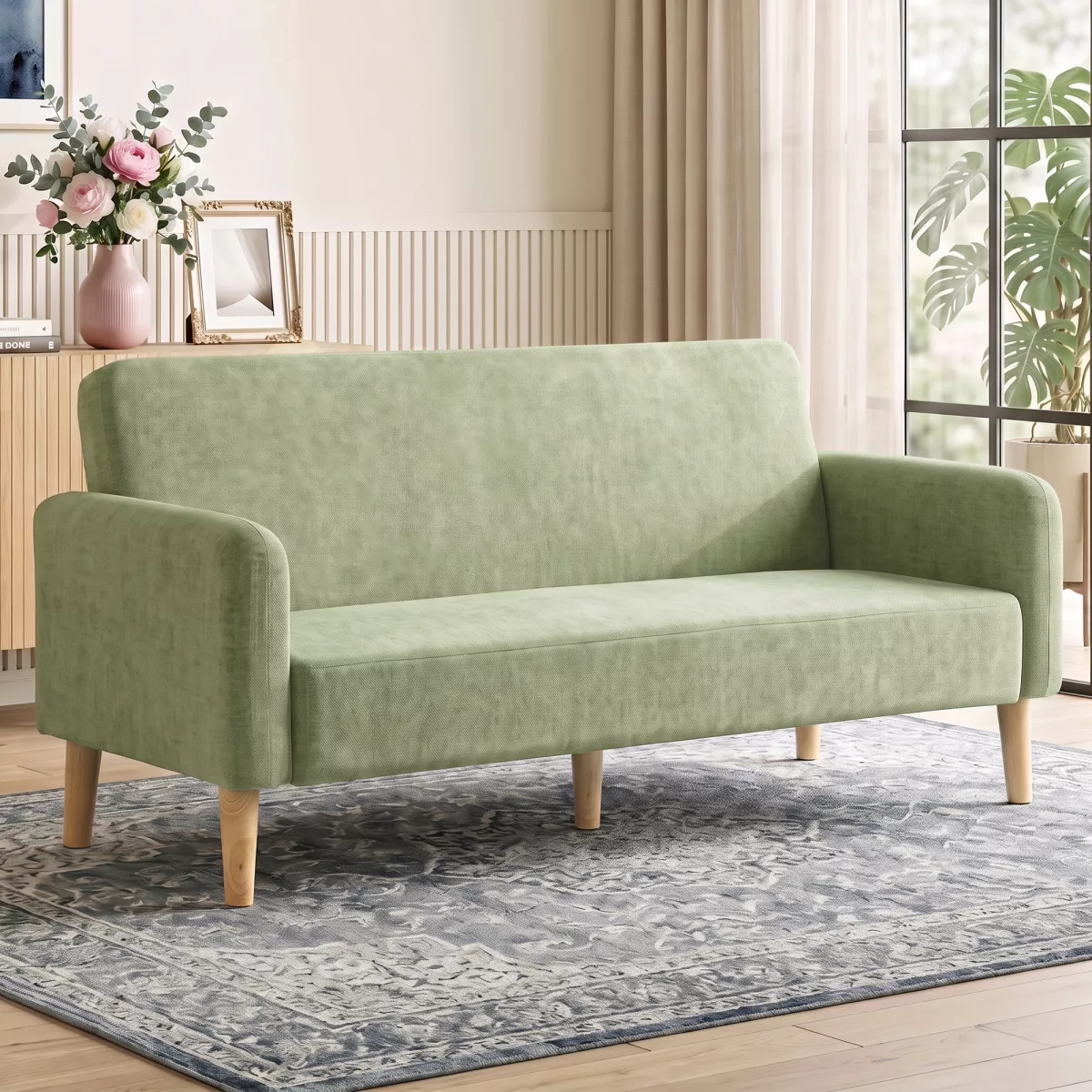 HOMCOM Canapé 2 places 160 cm Toucher Velours Rembourrage Épais Assise Large et Pieds