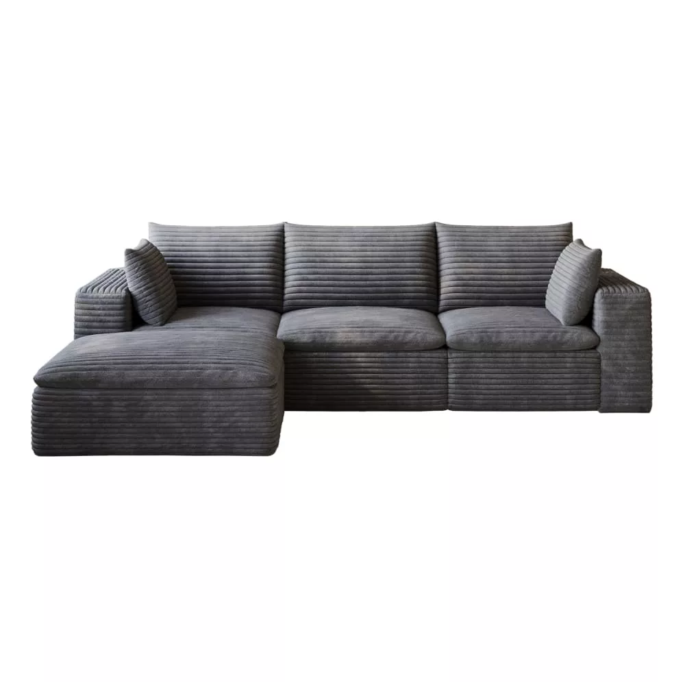 Canapé modulaire compressé en tissu avec coussins amovibles