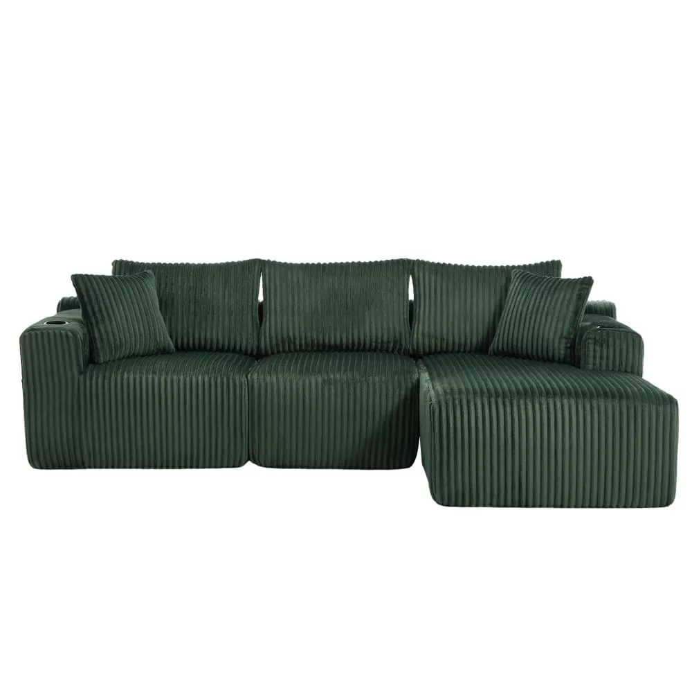 Canapé modulaire en corduroy