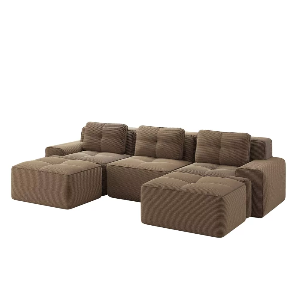 Canapés modulaires en velours côtelé