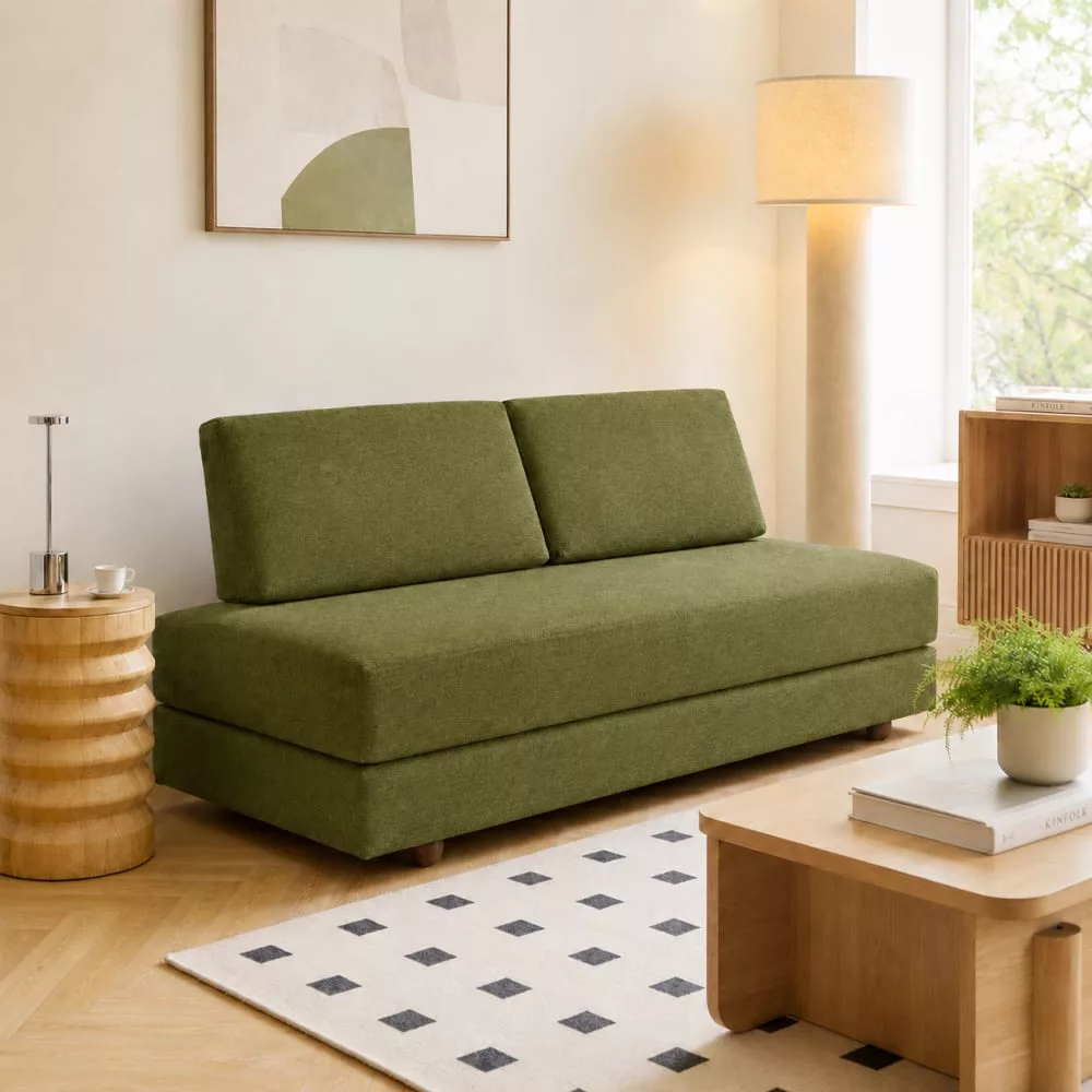 Canape lit convertible 3 personnes en tissu