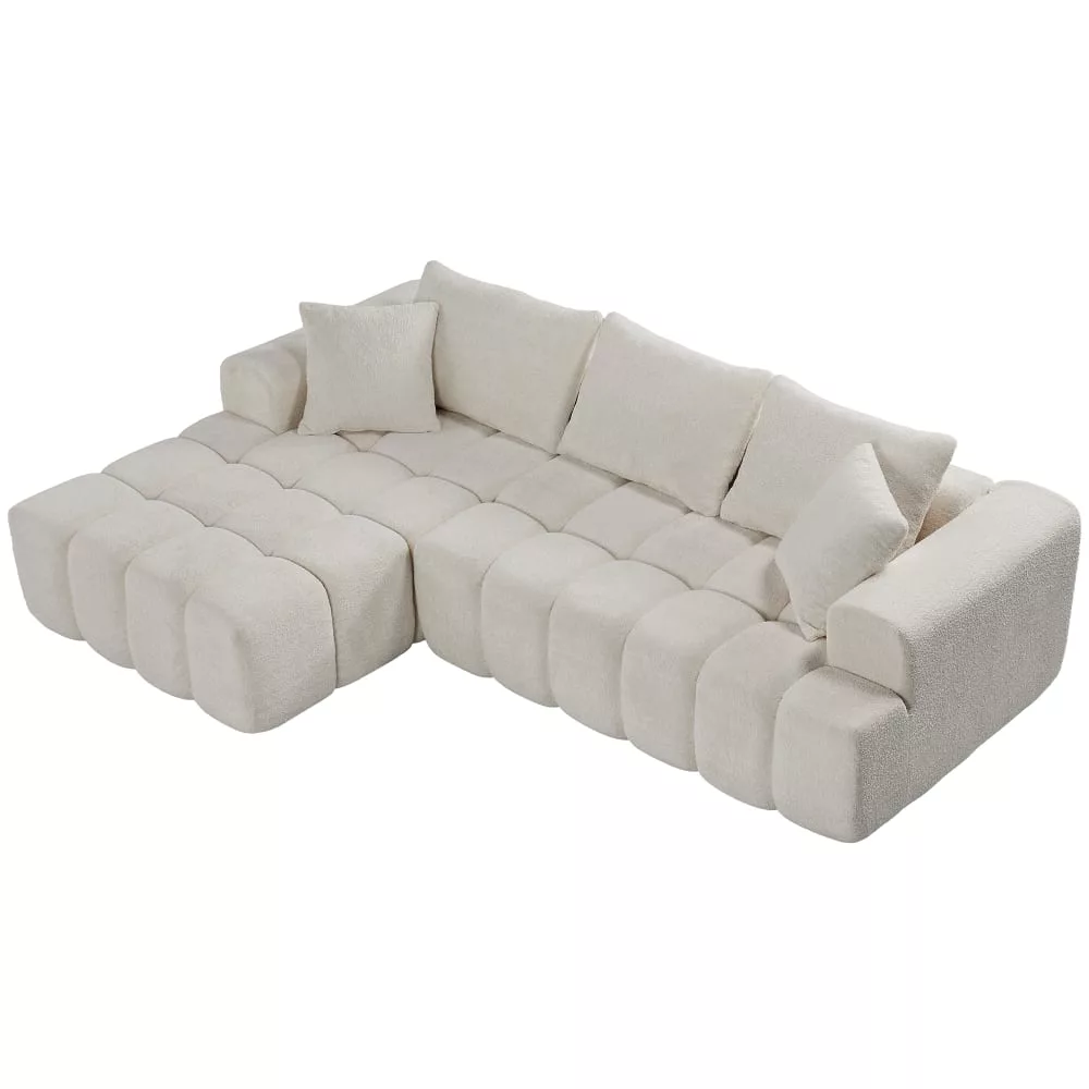 Canapé d’angle modulaire en velours