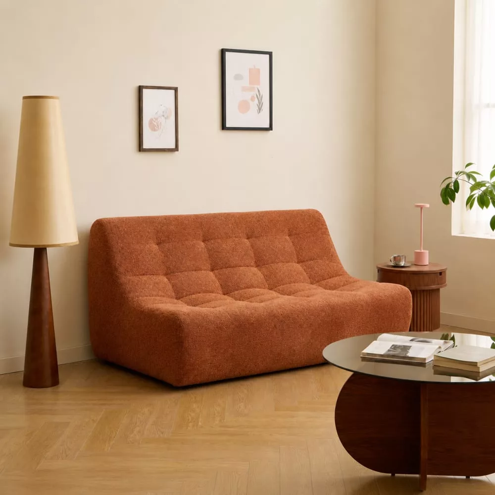 Canape banquette 2 personnes en tissu