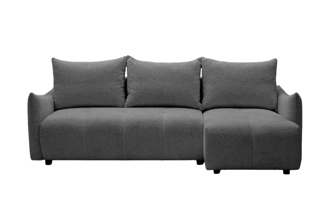 Canapé d'angle convertible tissu chenille 4 places 128cm