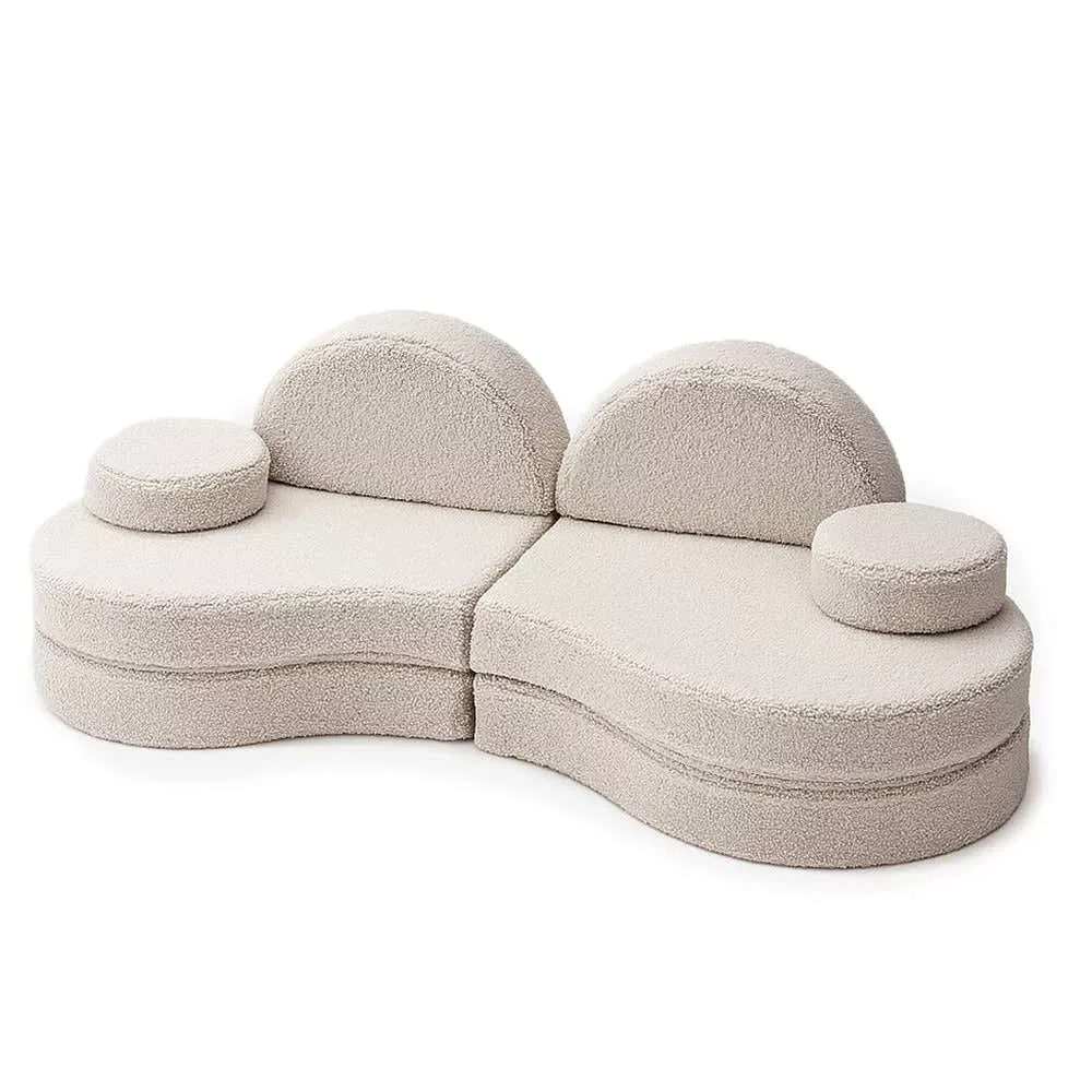 Canapé modulable enfant lunato en peluche 6 pcs
