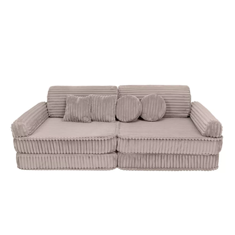 Canapé modulable enfant premium en velours côtelé 10 pcs