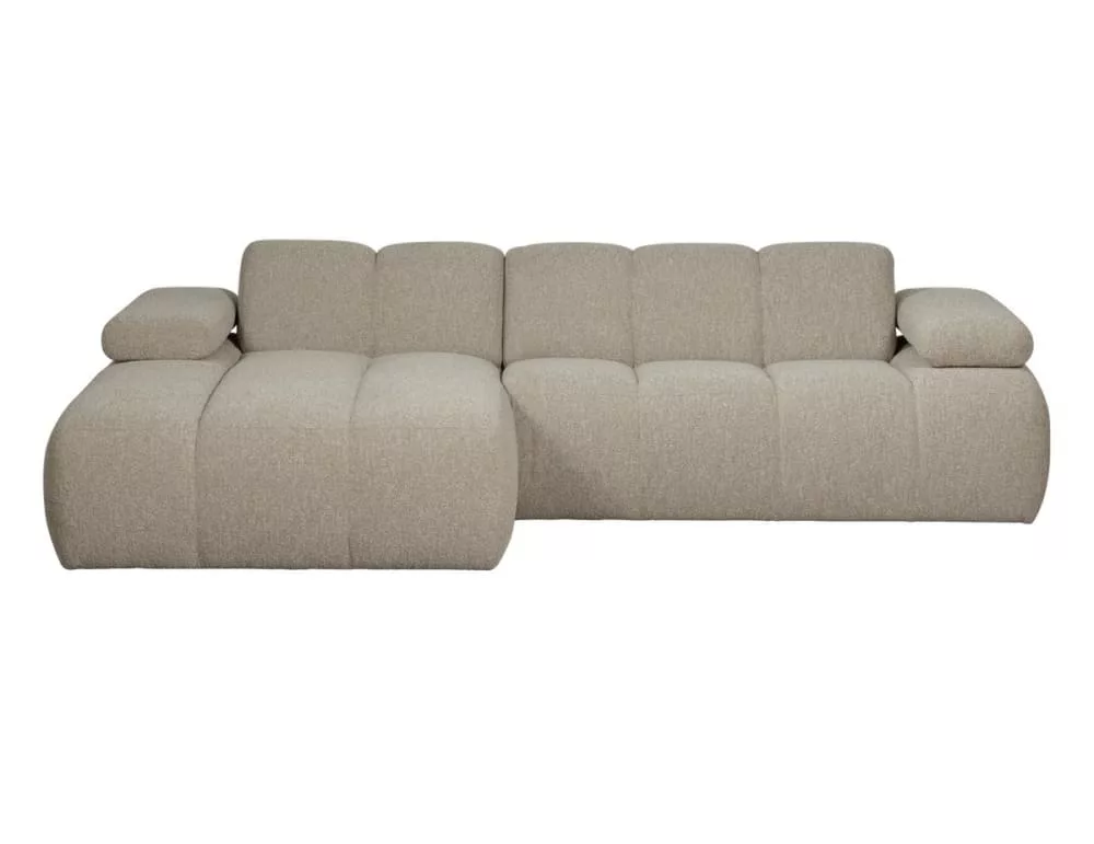 Canapé d'angle en tissu bouclé Mojo