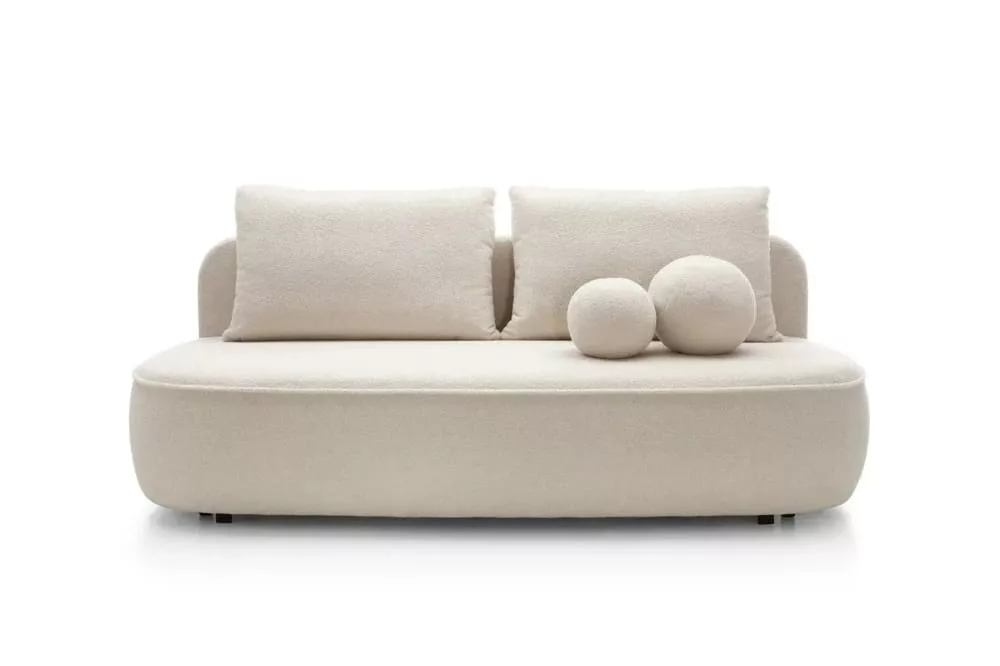 Canapé convertible tissu bouclette 2 places