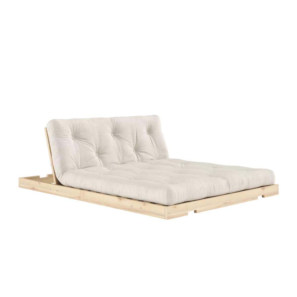 Canapé convertible 2,5 places en lin et bois – lin