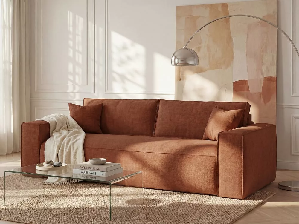 Canapé convertible polyester 3 places Amelia