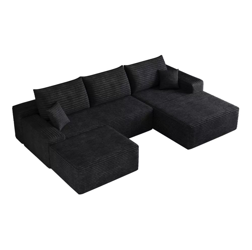 Canapé d'angle compressé modulaire 270 cm avec méridienne
