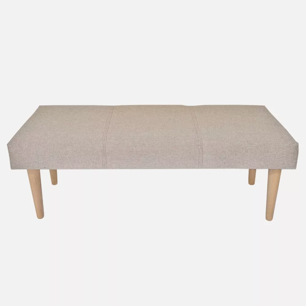 Banquette tapissée pied de lit en avec pieds en bois 120cm