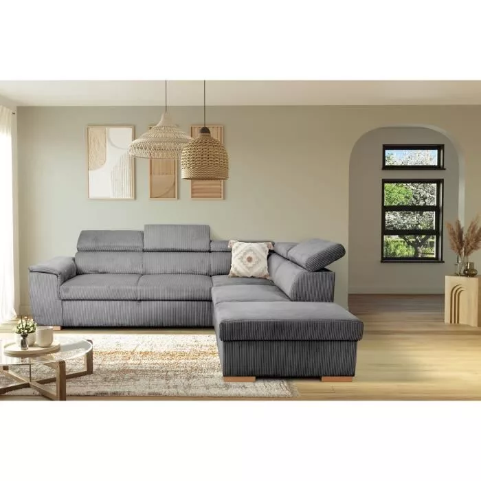 Canapé d'angle convertible réversible – 5 places
