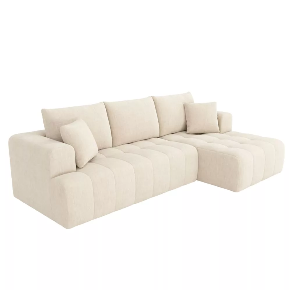 Canapé modulable en chenille avec angle