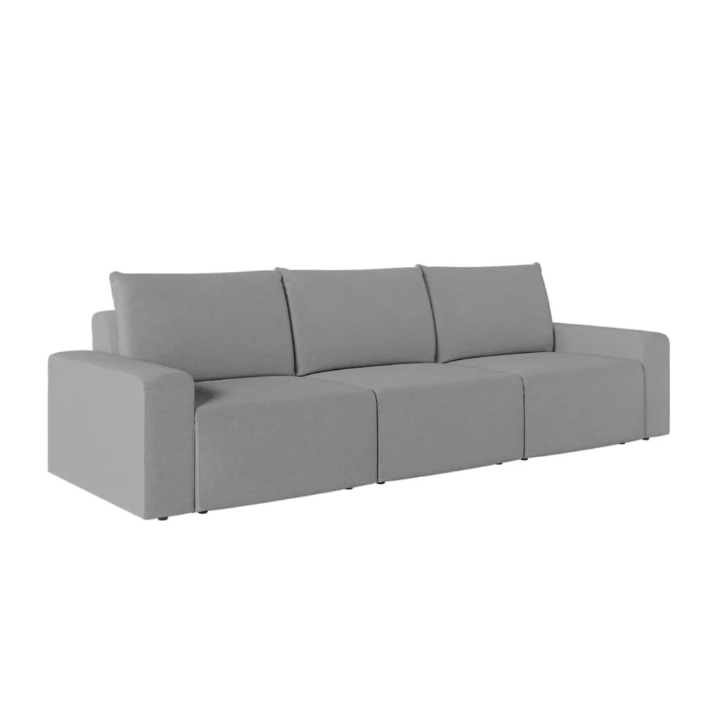 Canapé fixe 3 places en tissu Romane