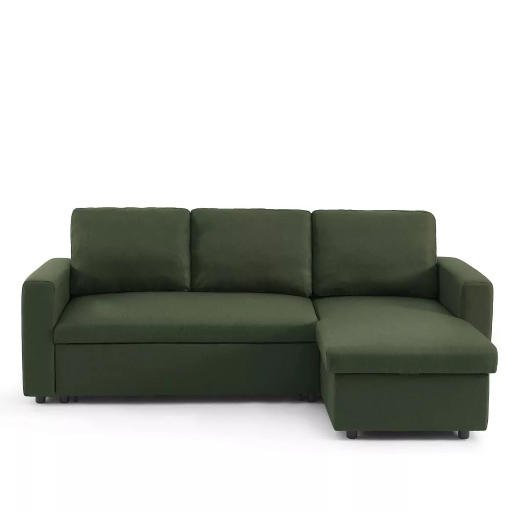 Canapé d'angle convertible en tissu 4 places Spena