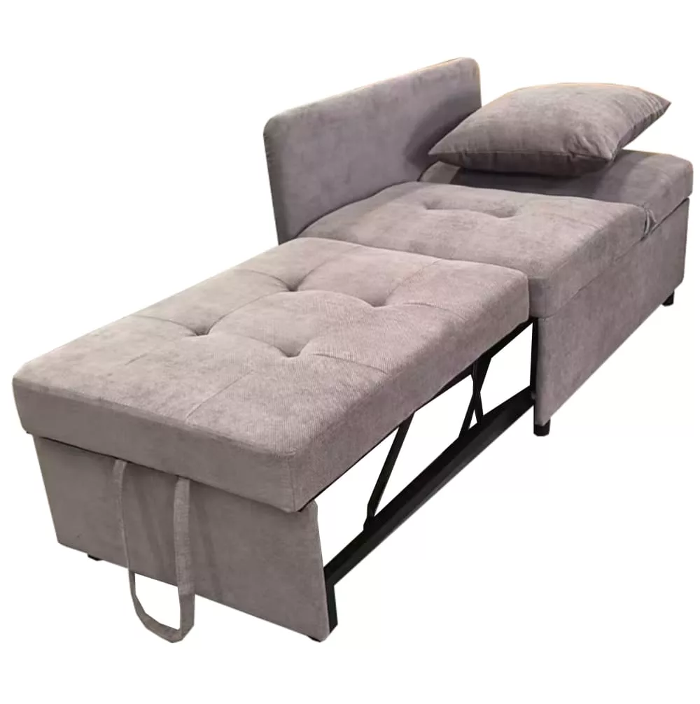 Canapé convertible en lin avec coussin