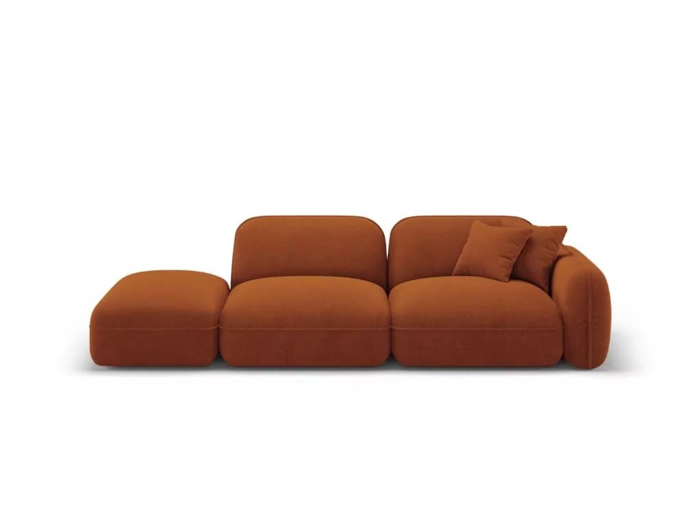 Canapé modulable 3 places en velours Lucien