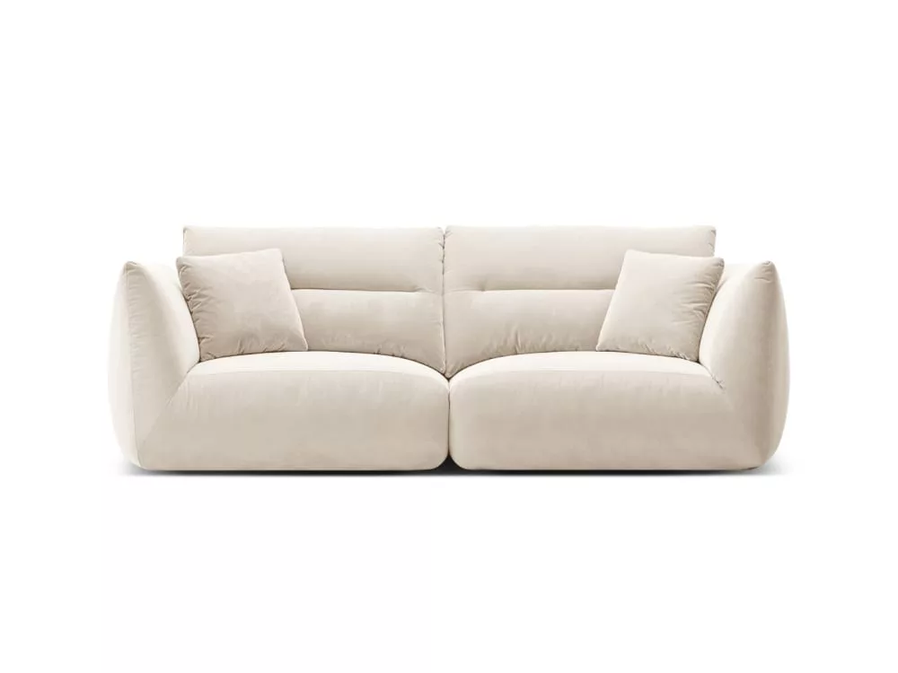 Canapé modulable 3 places en velours Maurie