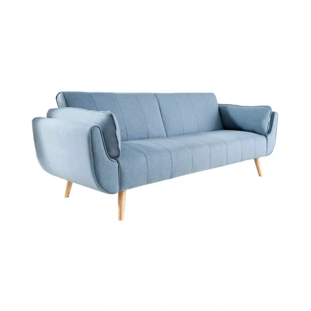 Canapé convertible 3 places en tissu en polyester Danna